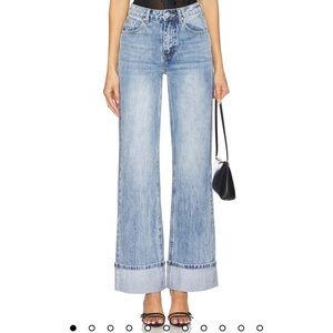 superdown Blue Flare Wide Leg Jeans